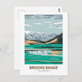 Carte Postale Brooks Range Mountains Alaska Vintage (Devant / Derrière)