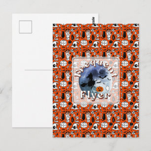 Carte Postale Broomstick pour sorcière Halloween Circulaire fréq