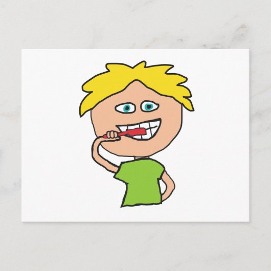 Carte Postale Brossage des dents (Devant)