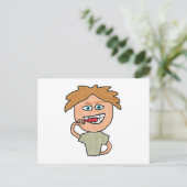 Carte Postale Brossage des dents (Debout devant)