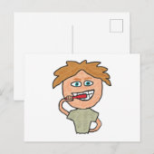 Carte Postale Brossage des dents (Devant / Derrière)