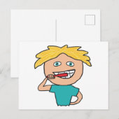 Carte Postale Brossage des dents (Devant / Derrière)