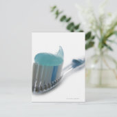 Carte Postale Brosse à dents et dentifrice (Debout devant)
