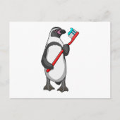 Carte Postale Brosse à dents Pingouin (Devant)