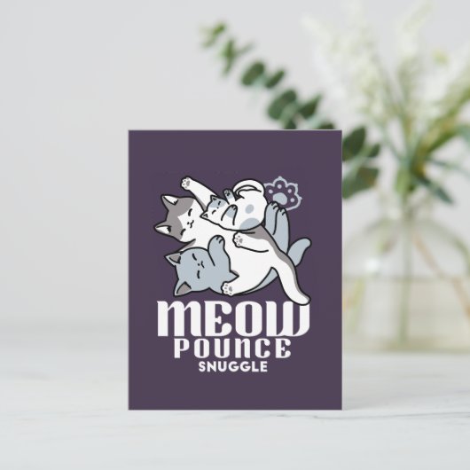 Carte Postale Brosse à lait - Chats à couchage mignon (Debout devant)