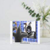 Carte Postale Brosse Avec La Mort Drôle Drôle Halloween Dons De (Debout devant)