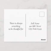 Carte Postale Brosse de feuillage d'automne pour Thanksgiving (Dos)