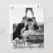 Carte Postale Brosse de remerciement éternel Mariage Photo Moder (Devant / Derrière)
