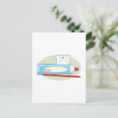 Carte Postale Brosse et dentifrice (Debout devant)