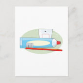 Carte Postale Brosse et dentifrice (Devant)