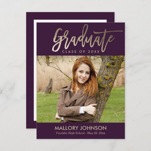 Carte postale Brossé Glimmer ÉDITABLE (Devant / Derrière)