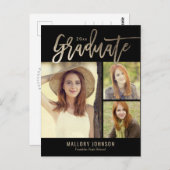 Carte postale Brossé Glimmer Editable Color Gradua (Devant / Derrière)