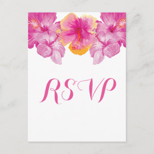 Carte postale Brossé Hibiscus Floral RSVP