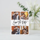 Carte Postale Brosse moderne Script 4 Collage de photos Enregist (Debout devant)