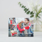 Carte Postale Brosse moderne Script 4 Photo Collage Noël (Debout devant)