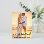 Carte Postale Brosse moderne Script Couple Photo Nous Nous Somme (Debout devant)