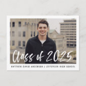 Carte Postale Brosse moderne Script encadré Photo Graduation Par (Devant)