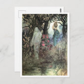 Carte Postale Brossé par un esprit par Warwick Goble (Devant / Derrière)