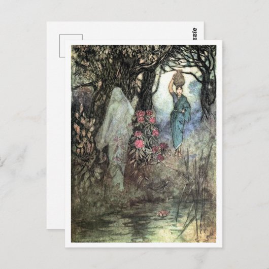 Carte Postale Brossé par un esprit par Warwick Goble (Devant / Derrière)