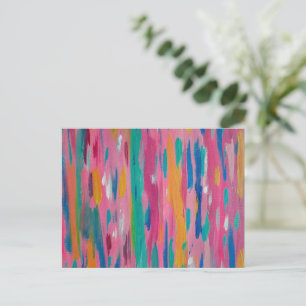 Carte Postale Brosse rose Abstraite Impression