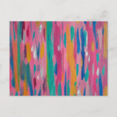 Carte Postale Brosse rose Abstraite Impression (Devant)