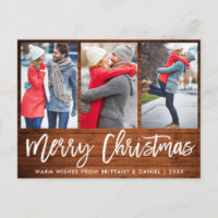 Brosse Rustique en bois Script 3 Photo Couple Chri