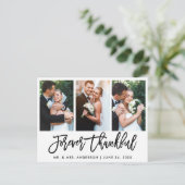 Carte Postale Brosse Script Merci pour toujours Mariage 3 Photo (Debout devant)