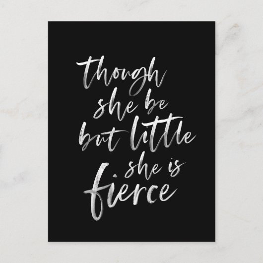 Carte Postale Brosse Script Petit Mais Fierce William Shakespear (Devant)