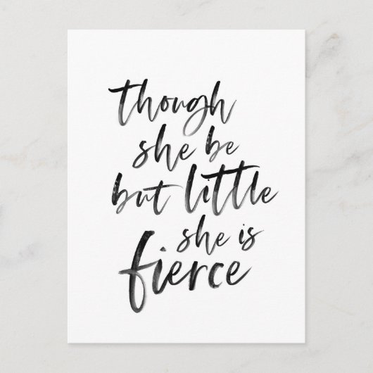 Carte Postale Brosse Script Petit Mais Fierce William Shakespear (Devant)