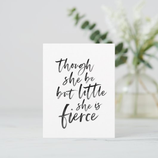 Carte Postale Brosse Script Petit Mais Fierce William Shakespear (Debout devant)