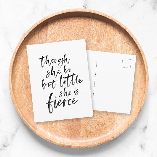 Carte Postale Brosse Script Petit Mais Fierce William Shakespear