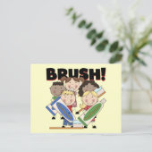 Carte Postale Brosse tes t-shirts et cadeaux pour dents (Debout devant)