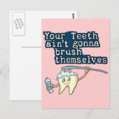 Carte Postale Brosse-toi les dents ! (Devant / Derrière)
