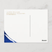 Carte Postale Brosses bleues Indigo Abstraites (Dos)