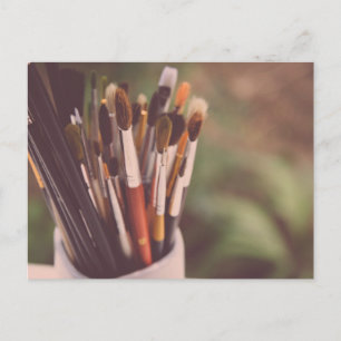 Carte postale Brosses de peinture