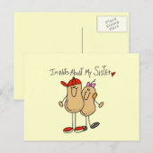 Carte Postale Brother-Nuts À Propos De Ma Soeur (Devant / Derrière)