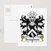 Carte Postale Broughton Family Crest (Devant / Derrière)
