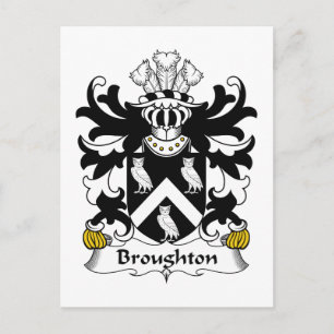 Carte Postale Broughton Family Crest