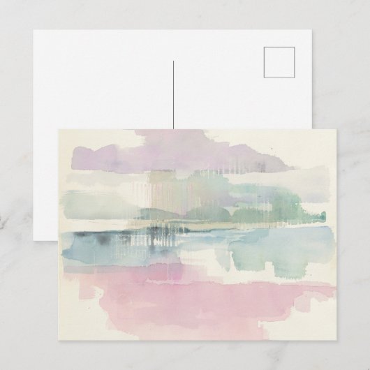 Carte Postale Brouillard de levage | Dans Les Pastels Soft (Devant / Derrière)