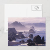 Carte Postale Brouillard matinal le long de la côte de l'Oregon  (Devant / Derrière)