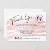 Carte Postale Brouillard rose Brouillon Merci de l'ordre des aff (Devant / Derrière)