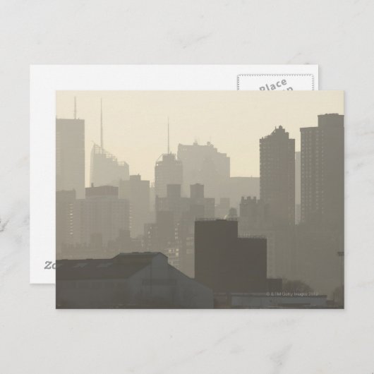 Carte Postale brouillard urbain (Devant / Derrière)