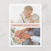 Carte Postale Brouiller la bande | Merci photo Mariage (Devant)