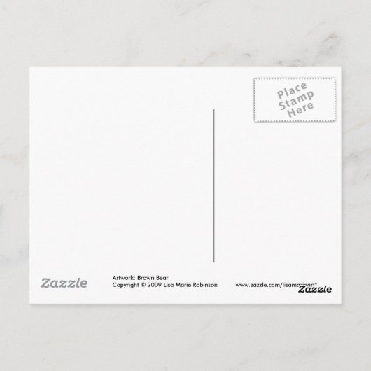 Carte postale Brown (Dos)