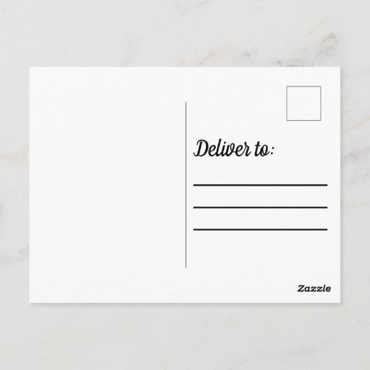 Carte Postale Brown Cheval Blanc Noir Blanc Mane (Dos)