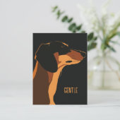 Carte Postale Brown Dachshund (Debout devant)