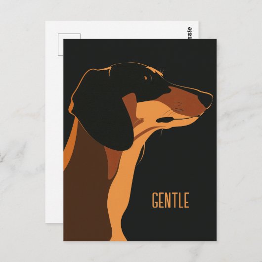 Carte Postale Brown Dachshund (Devant / Derrière)