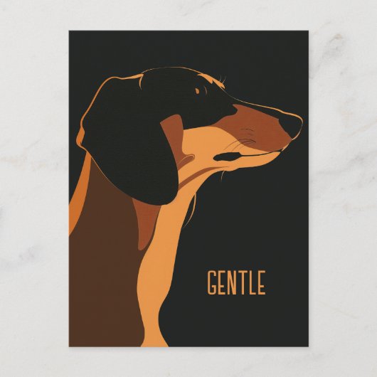 Carte Postale Brown Dachshund (Devant)