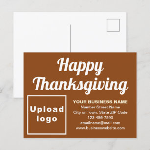 Carte postale Brown de Thanksgiving Business