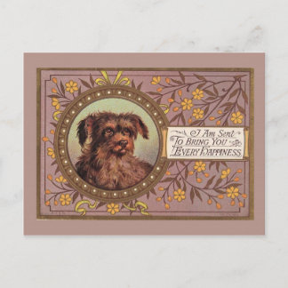 Carte Postale Brown Dog Vintage